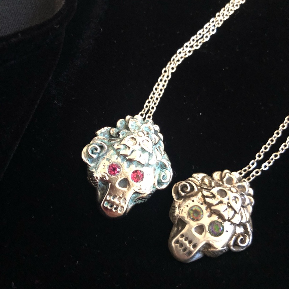 Sterling Silver Custom Skull Pendant Necklaces Multiple Available NWOT